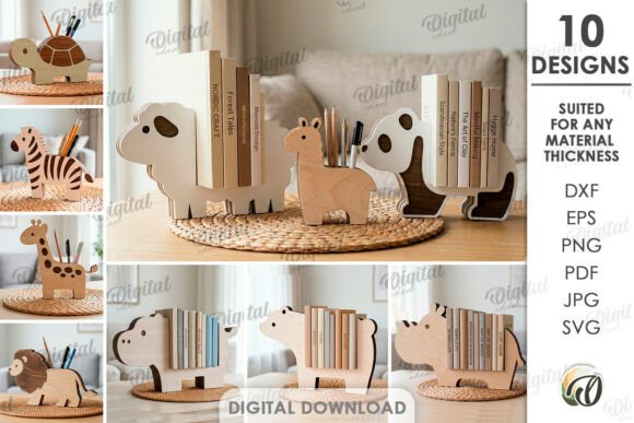 3D Animal Stand Organizers Bundle Laser Cutting