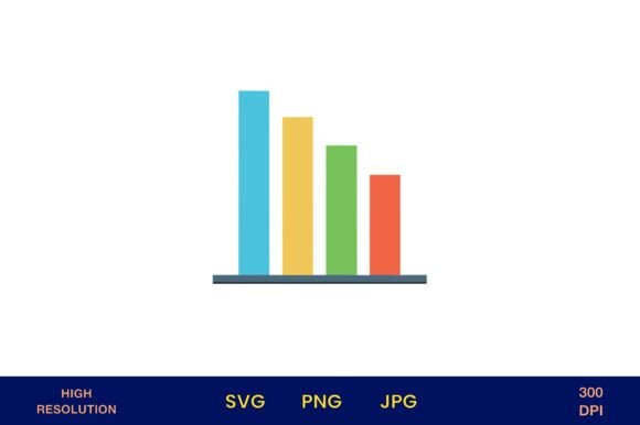 3D Bar Chart with Colorful Columns Graphics and Illustrations Review