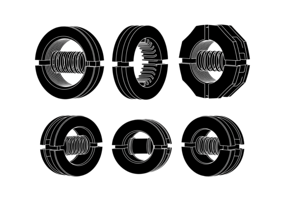 3D Coil Spring Clipart Bundle for Graphics and Crafts