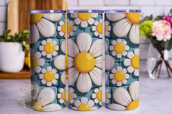 3D Daisy Bloom 20oz Tumbler Wrap Graphics Review