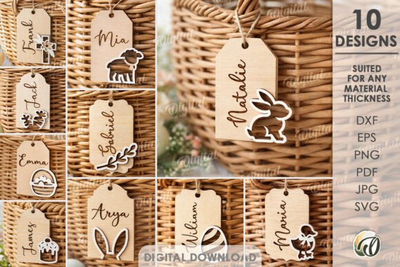 3D Easter Tags for Laser Cutting: A Versatile Design Asset for Creative Projects