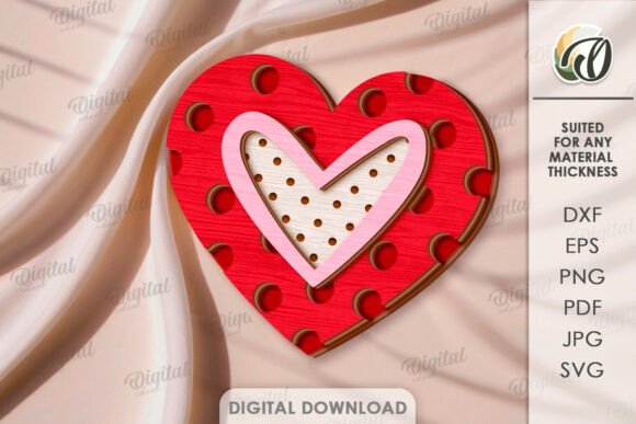 3D Heart Decor Laser Cut for Valentine S Day
