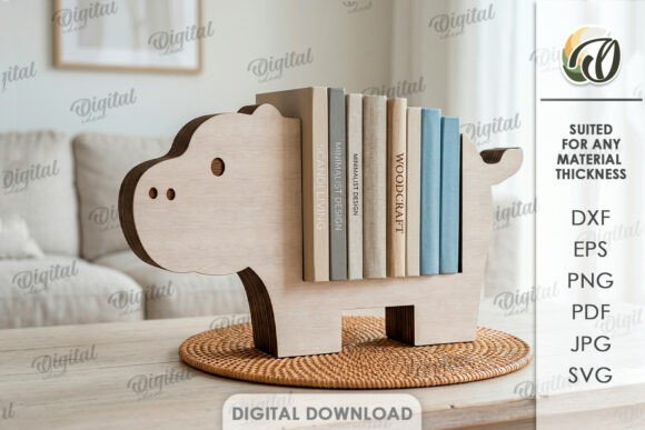 3D Hippo Stand Organizer Laser Cut
