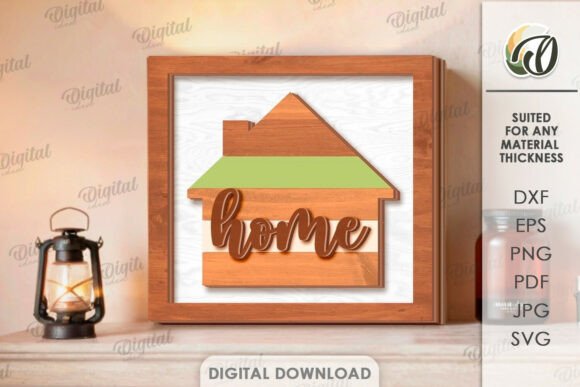 3D Home Sign Laser Cut