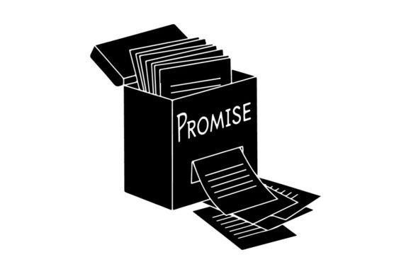 3d Open Black Gift Box with Promise Mess Graphics and Illustrations Review