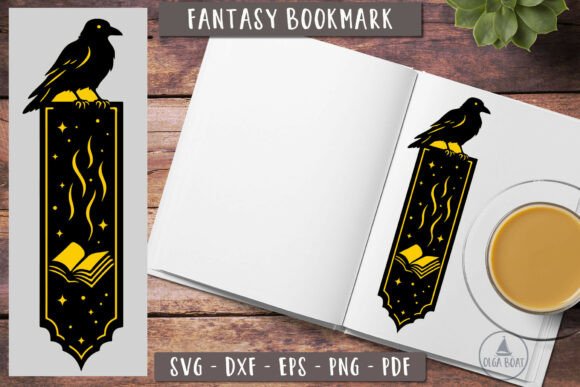 3d Raven Book Magic Crow SVG Papercut Graphics and Crafts