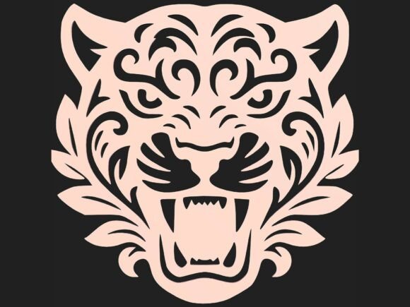 Aztec Jaguar Wall Art SVG 3D Model: Graphics and Crafts